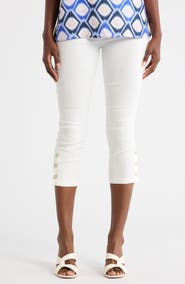 PATRIZIA LUCA High Waist Pull-On Capri Pants
