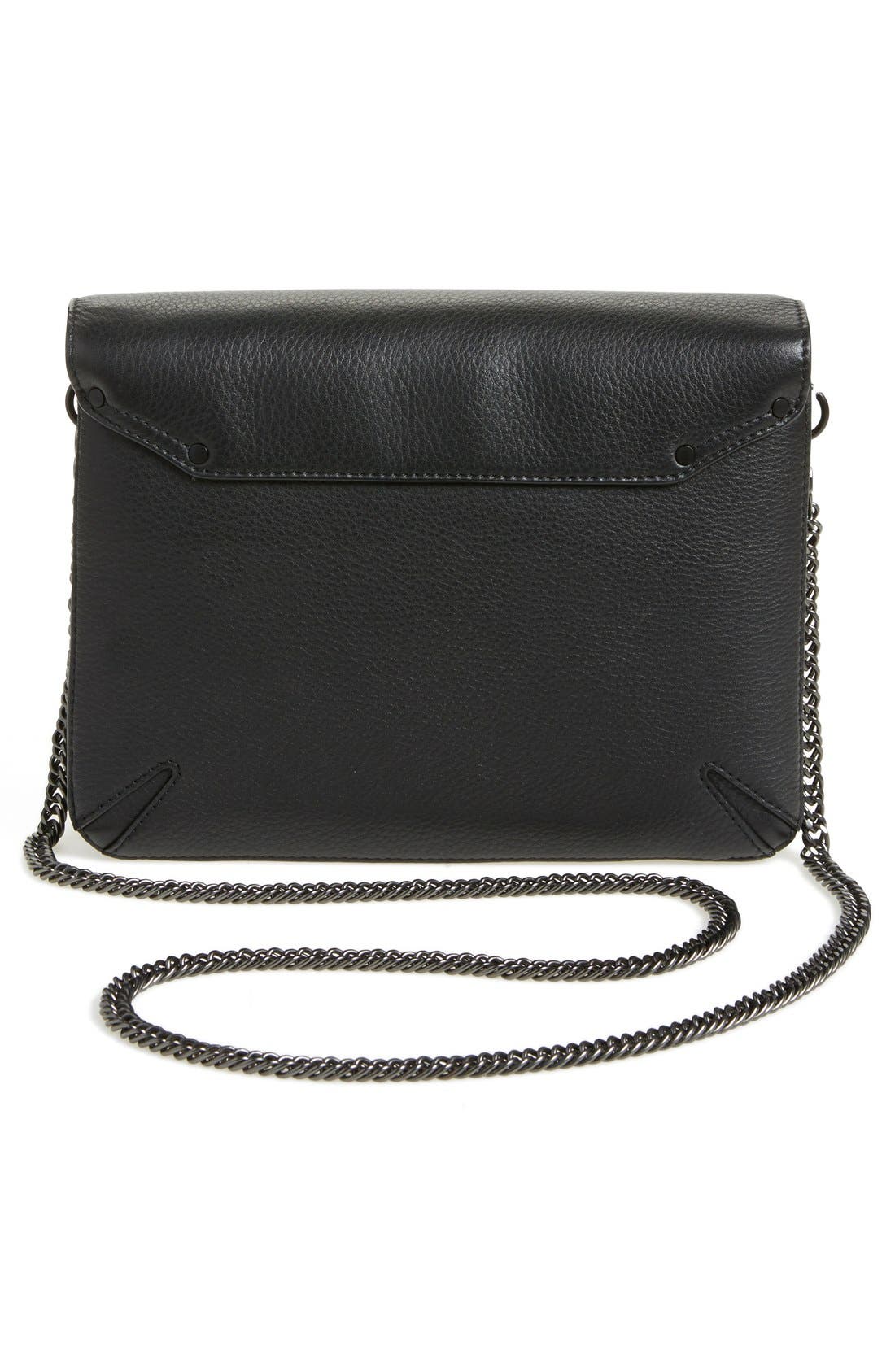 rag & bone Pebbled Leather Crossbody Bag, Alternate, color, Black