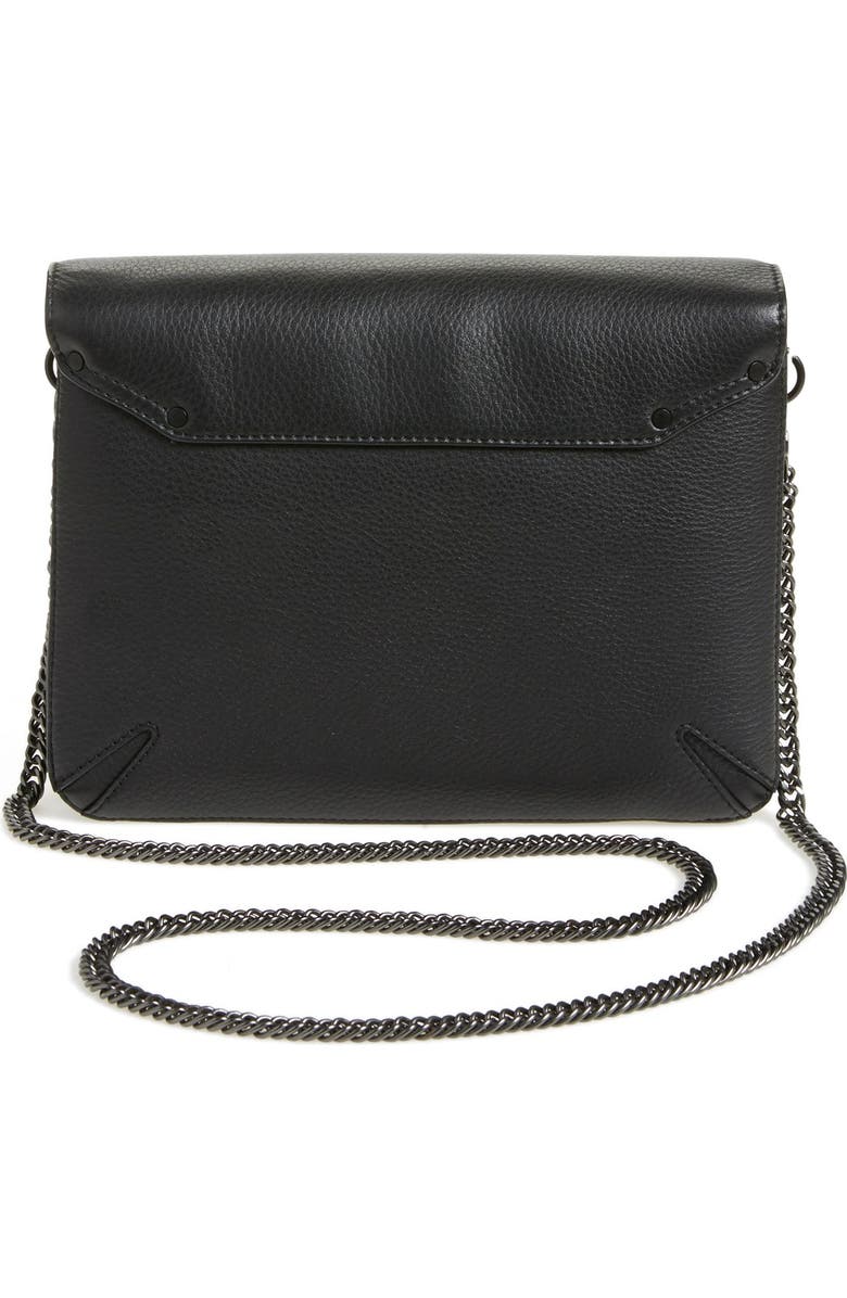 rag & bone Pebbled Leather Crossbody Bag, Alternate, color, Black