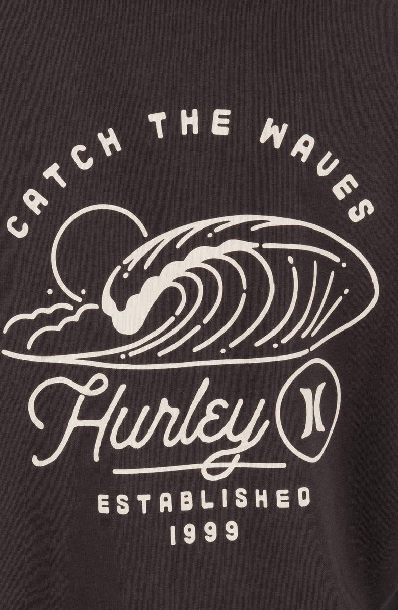 Hurley Surfbound Fleece Hoodie, Alternate, color, Off Black