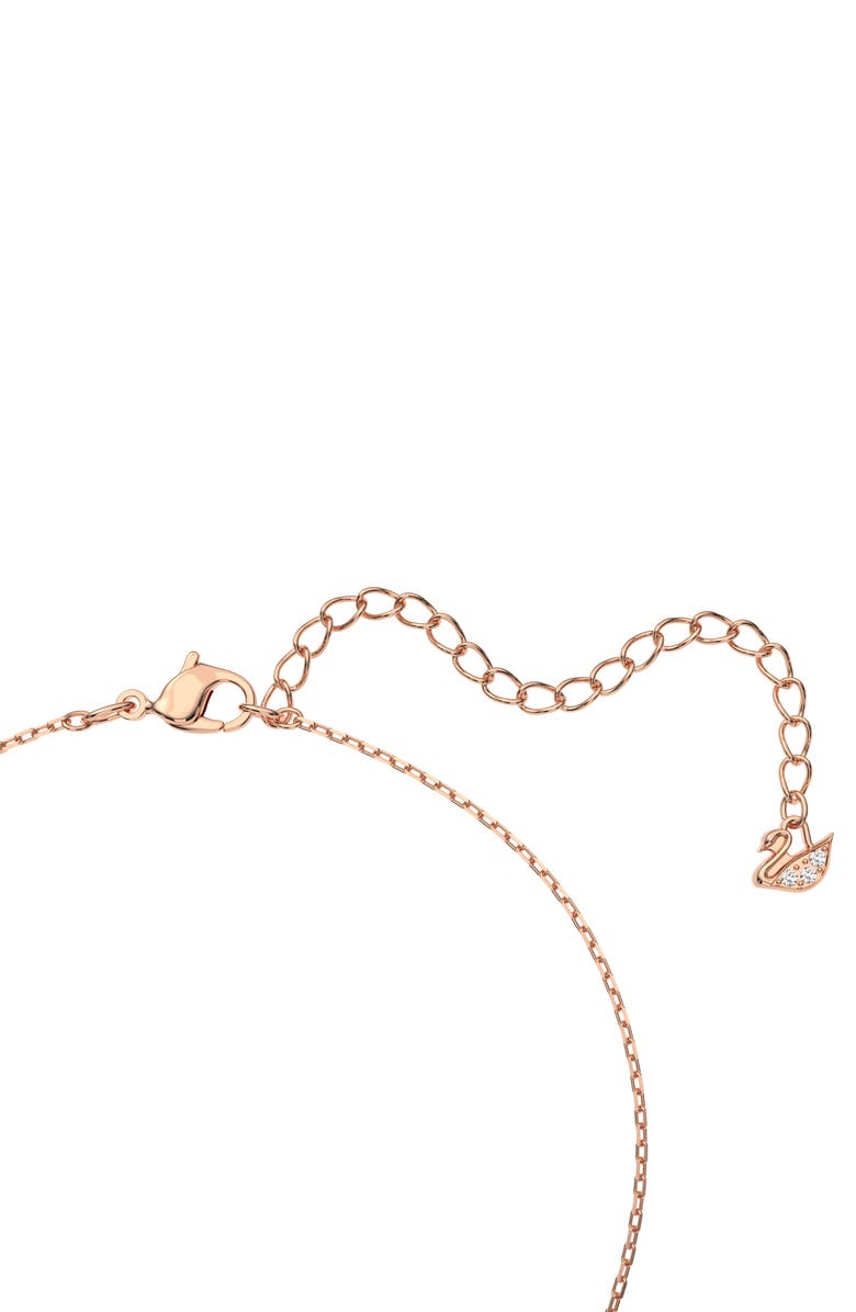 Swarovski Dextera Stone Necklace, Alternate, color, White/ Silver