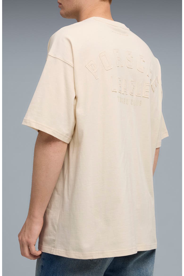 Porsche League Oversize Cotton T-Shirt, Alternate, color, ALPINE SNOW