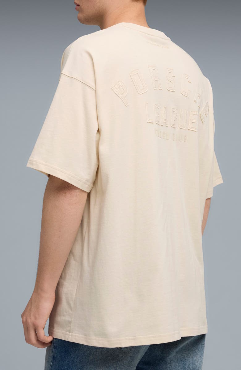 PUMA Porsche League Oversize Cotton T-Shirt, Alternate, color, Alpine Snow