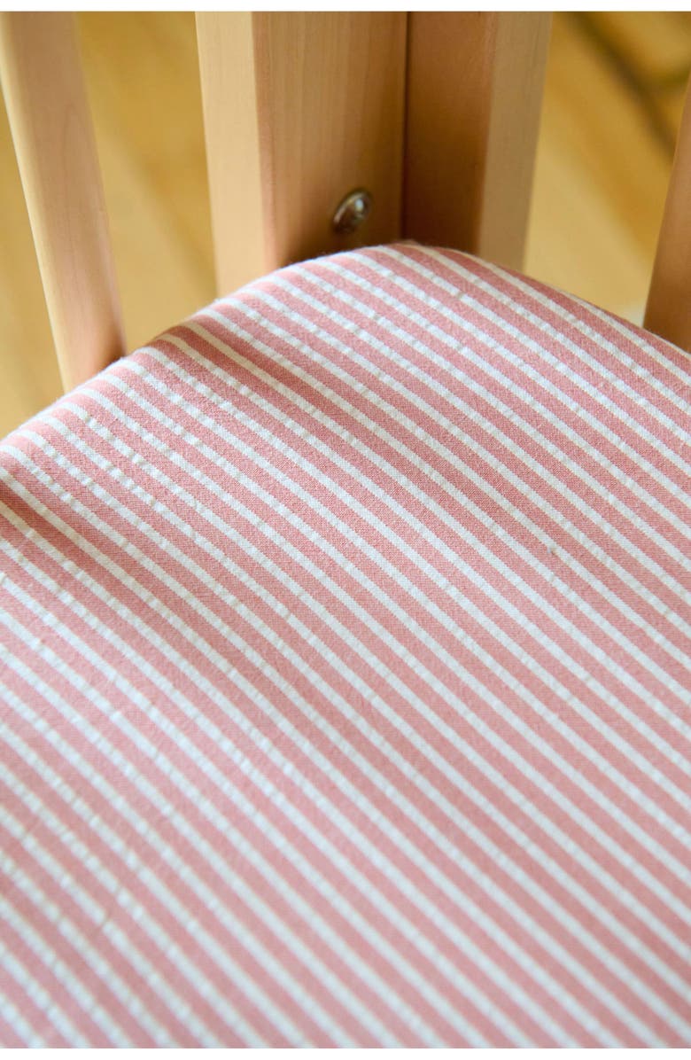 Pehr Organic Cotton Seersucker Crib Sheet, Alternate, color, Anchor Red