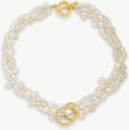 Classicharms Nina Multi-Strand Baroque Pearl Choker Necklace
