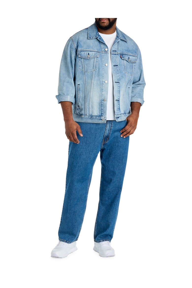 Big & Tall  Trucker Jacket, Alternate, color, SUN SERF LIGHTWASH