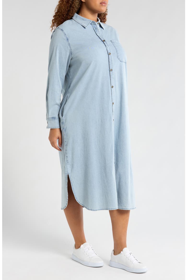 Odeon Long Sleeve Chambray Shirtdress, Alternate, color, HERITAGE BLUE