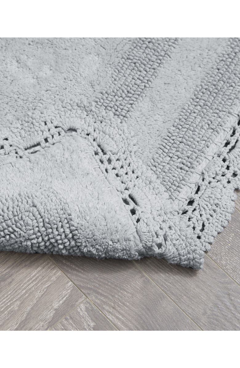 Laura Ashley Reversible Crochet Cotton 2-Piece Bath Mat Set, Alternate, color,