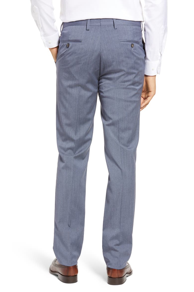 Flat Front Wool Dress Pants, Alternate, color, CHAR-BLUE