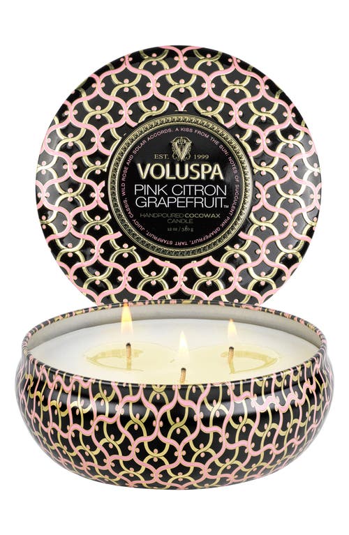 Voluspa Three-wick Tin Candle In Multi