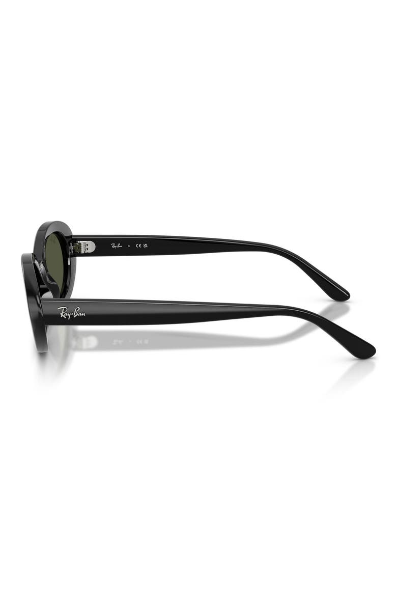Oval Sunglasses, Alternate, color, BLACK / GREEN