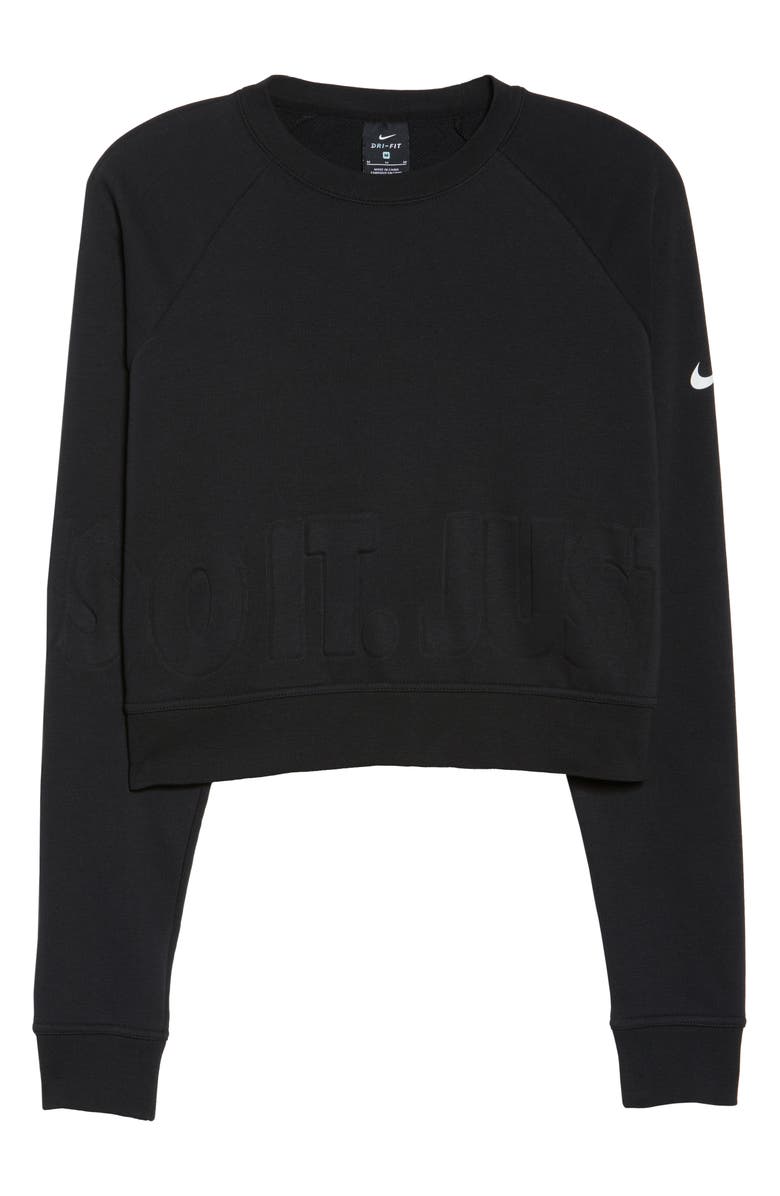 Nike Long Sleeve Crop Training Top, Alternate, color, 