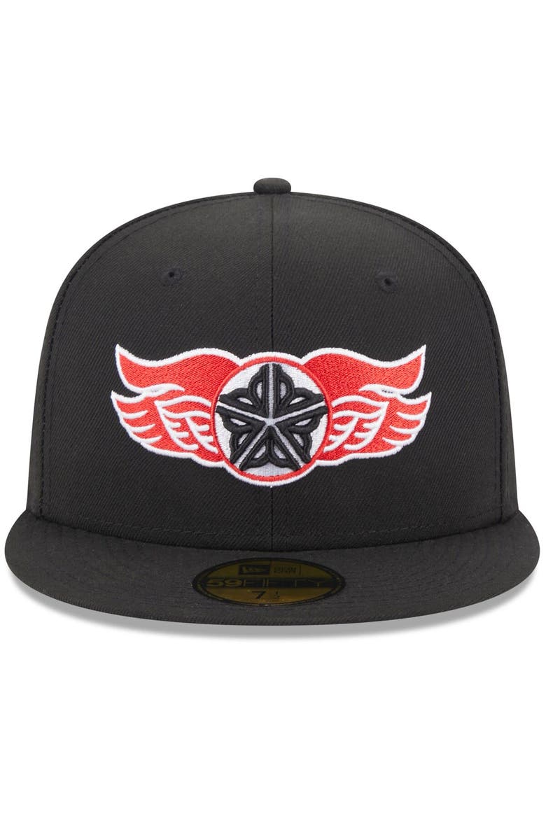 New Era Men's New Era Black Rochester Red Wings Authentic Collection Alternate Logo 59FIFTY Fitted Hat, Alternate, color, Black