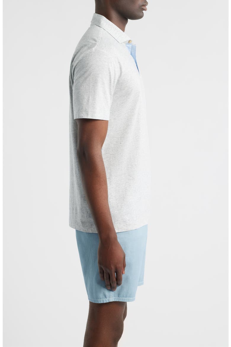 Starnes Heathered Cotton Blend Polo, Alternate, color, LIGHT GRAY