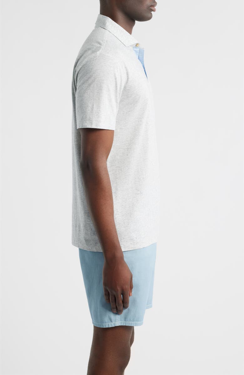 johnnie-O Starnes Heathered Cotton Blend Polo, Alternate, color, Light Gray