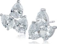 CZ by Kenneth Jay Lane Cubic Zirconia Cluster Stud Earrings