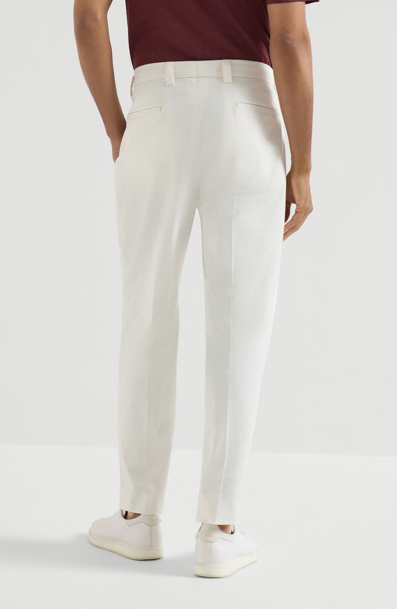 Brunello Cucinelli Trousers with tee holder, Alternate, color, White