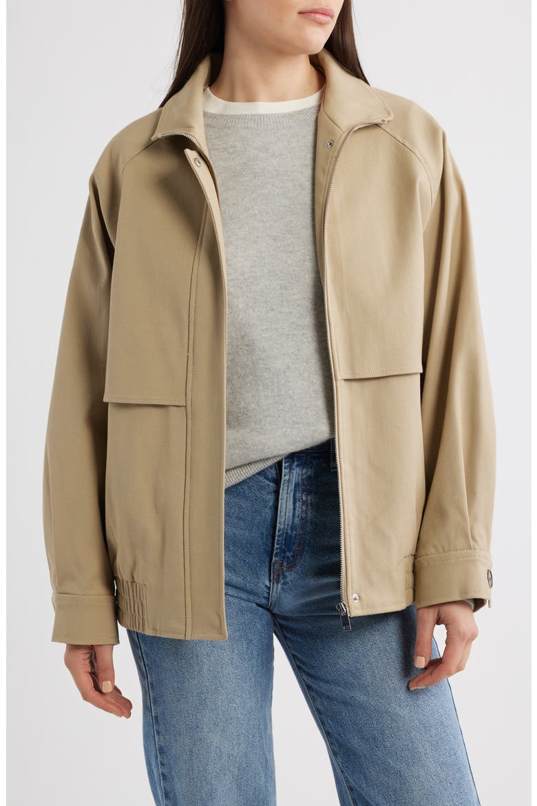 Oversize Cotton Blend Jacket, Main, color, LIGHT/ PASTEL GREY