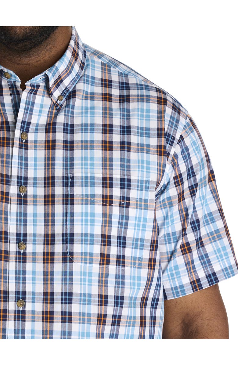 Harbor Bay by DXL Big & Tall Easy-Care Plaid Sport Shirt, Alternate, color, Blue Multi
