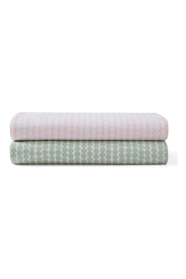 Pikku Rasymatto Cotton Percale Sheet Set, Alternate, color, LIGHT GREEN