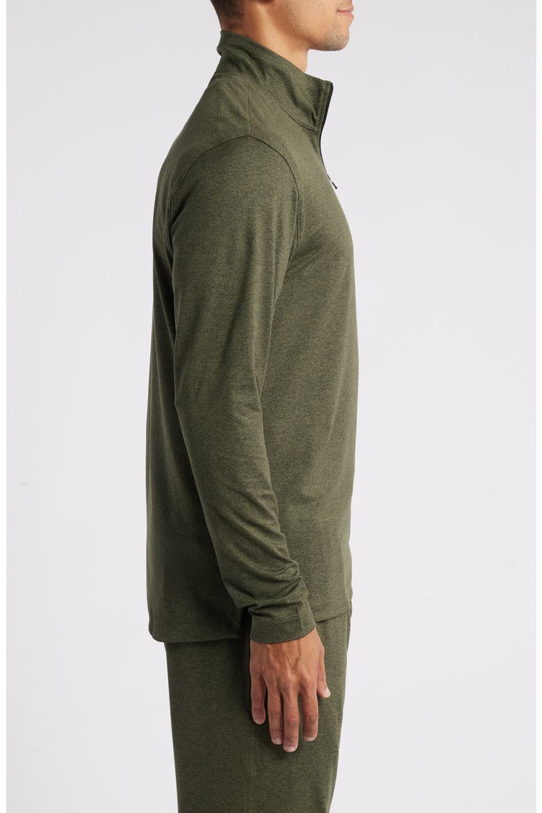 Restore Soft Quarter Zip Pullover, Alternate, color, OLIVE NIGHT
