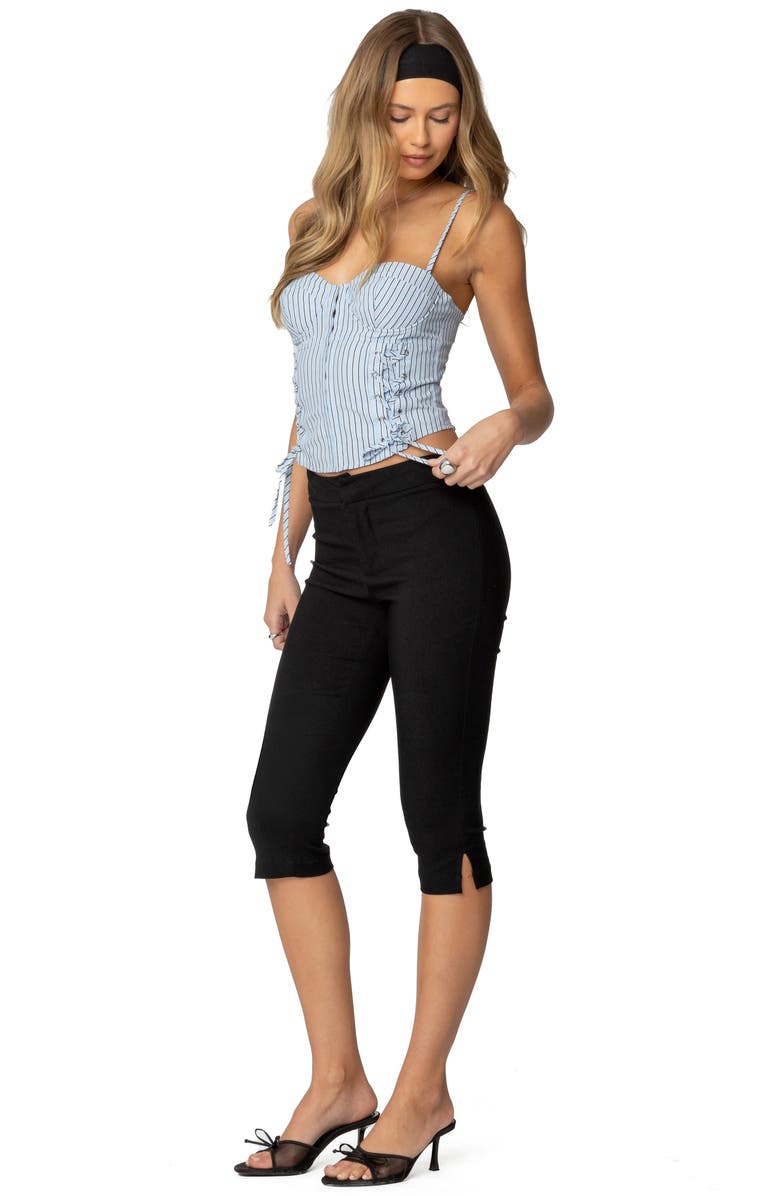EDIKTED Louis Pinstripe Camisole, Alternate, color, Light-Blue