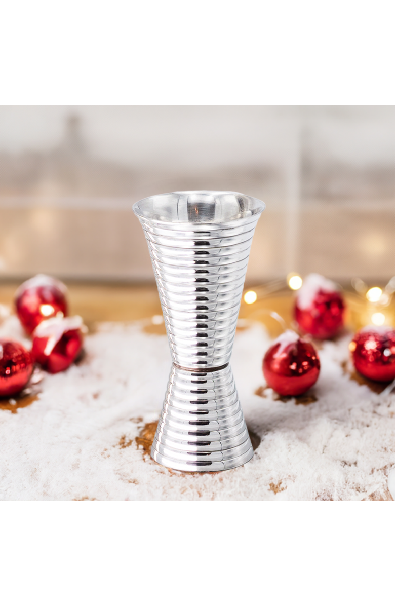 Prince of Scots Fluted Silver Double Side Jigger, Alternate, color, Silver