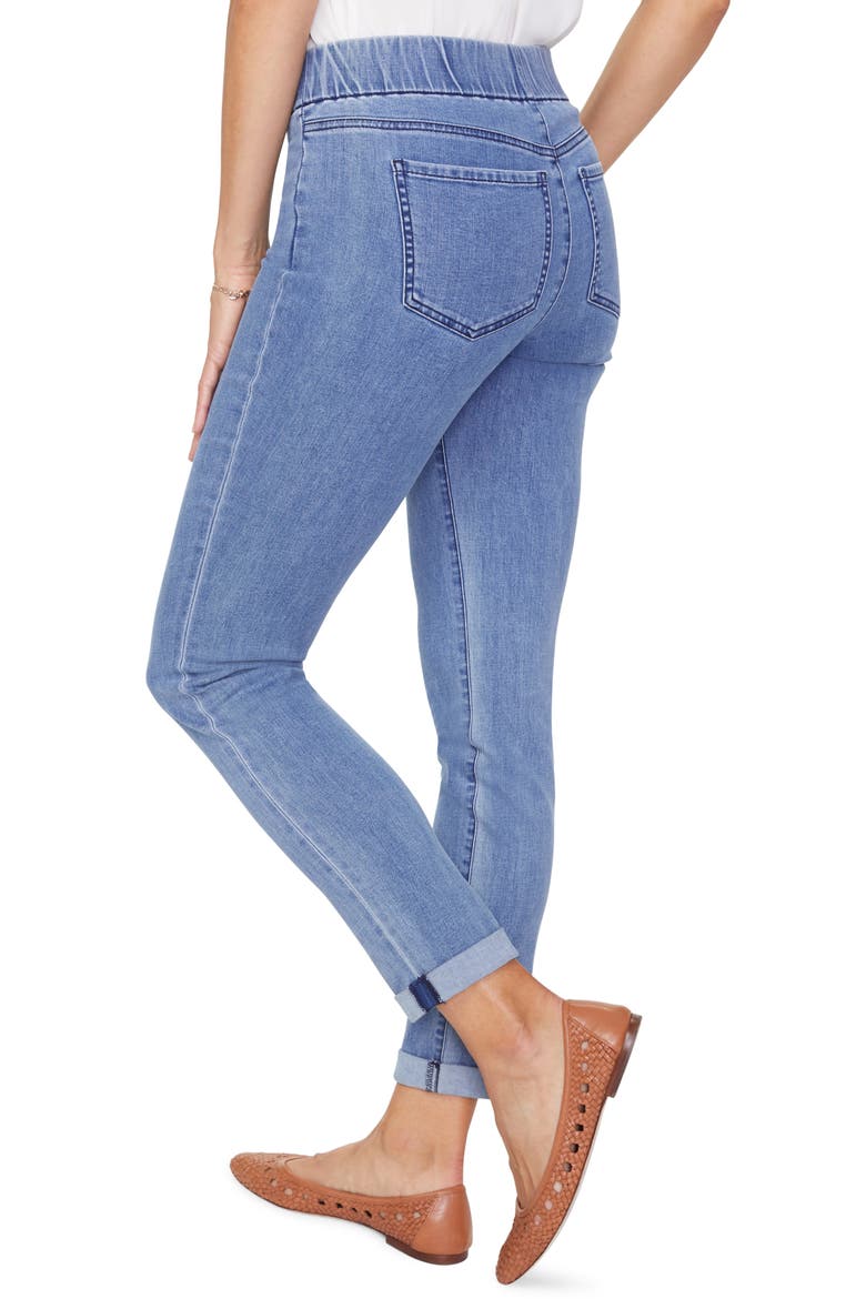 Pull-On Rolled Cuff Skinny Ankle Jeans, Alternate, color, DELRAY