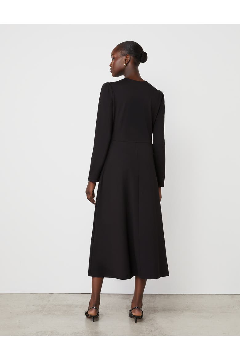 Gilly Ponte Jersey Midi Dress, Alternate, color, Black