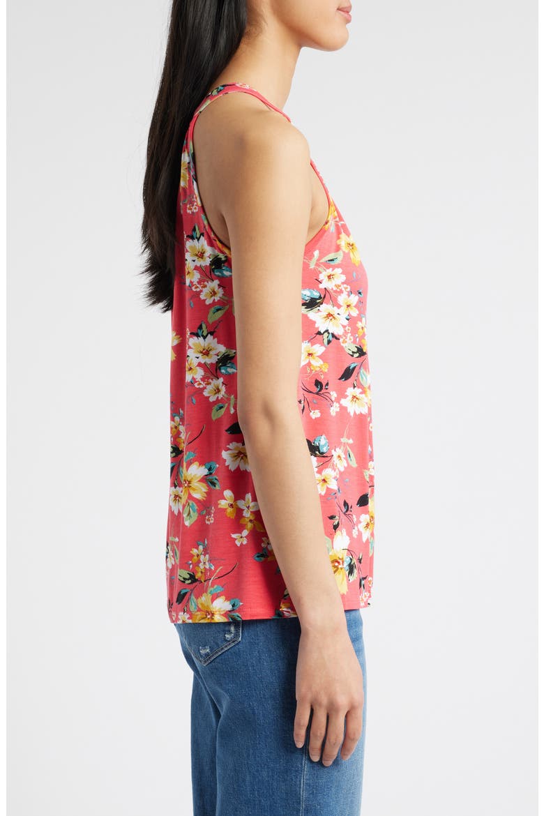 Floral Knit Tank, Alternate, color, CORAL