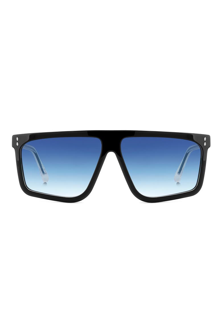 61mm Shield Sunglasses, Main, color, BLACK