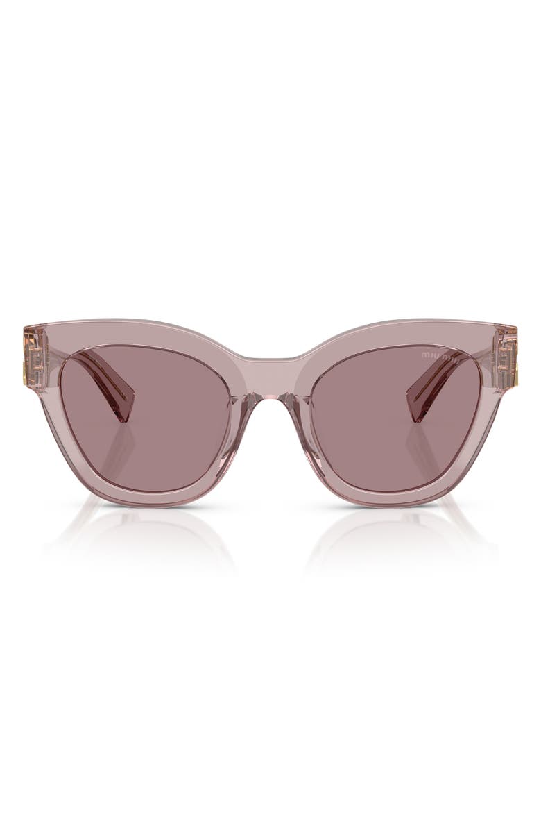 Miu Miu 51mm Square Sunglasses, Alternate, color, Brown
