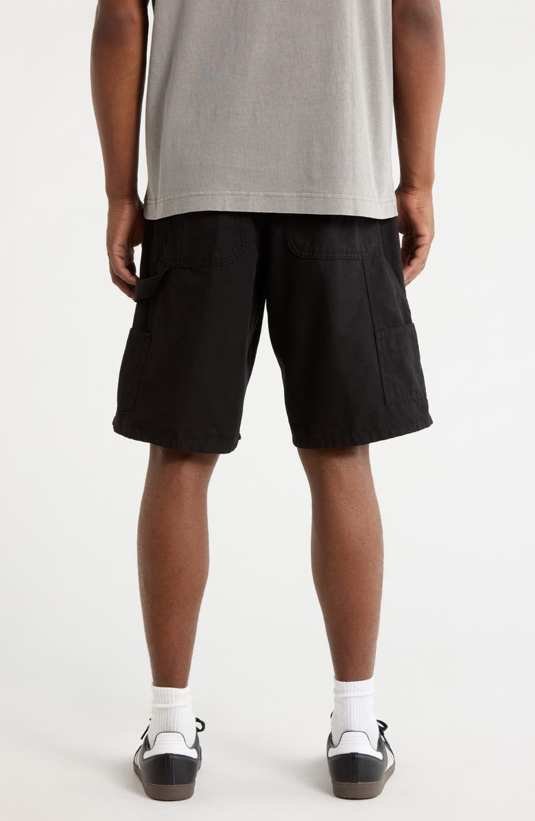 Carhartt Work In Progress Double Knee Shorts, Alternate, color, Black (Rinsed)