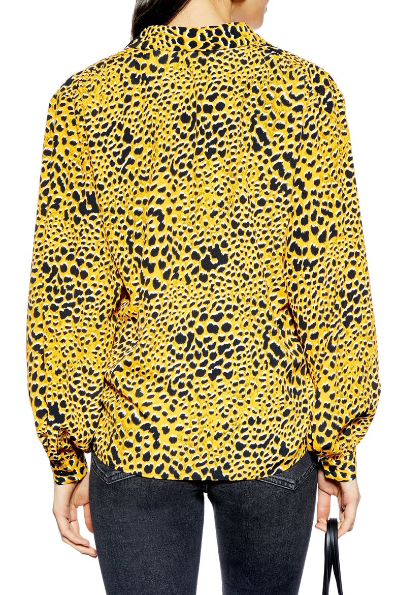 Leopard Print Shirt, Alternate, color, BLACK MULTI