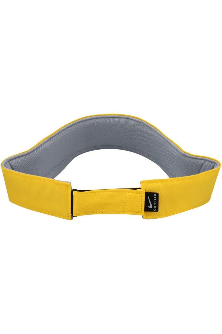 Men's Nike Maize Michigan Wolverines On-Field Ace Performance Adjustable Visor, Alternate, color, Maize