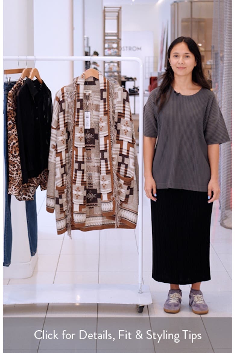 Jair Geo Pattern Fringe Cardigan video