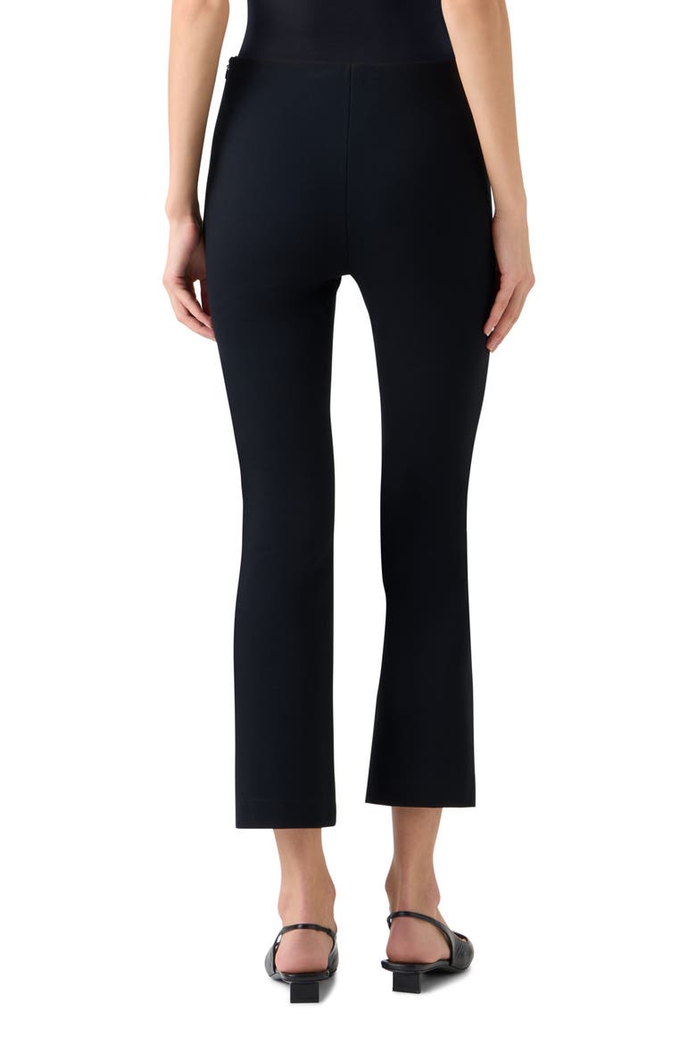 Stretch Crepe Crop Pants, Alternate, color, BLACK