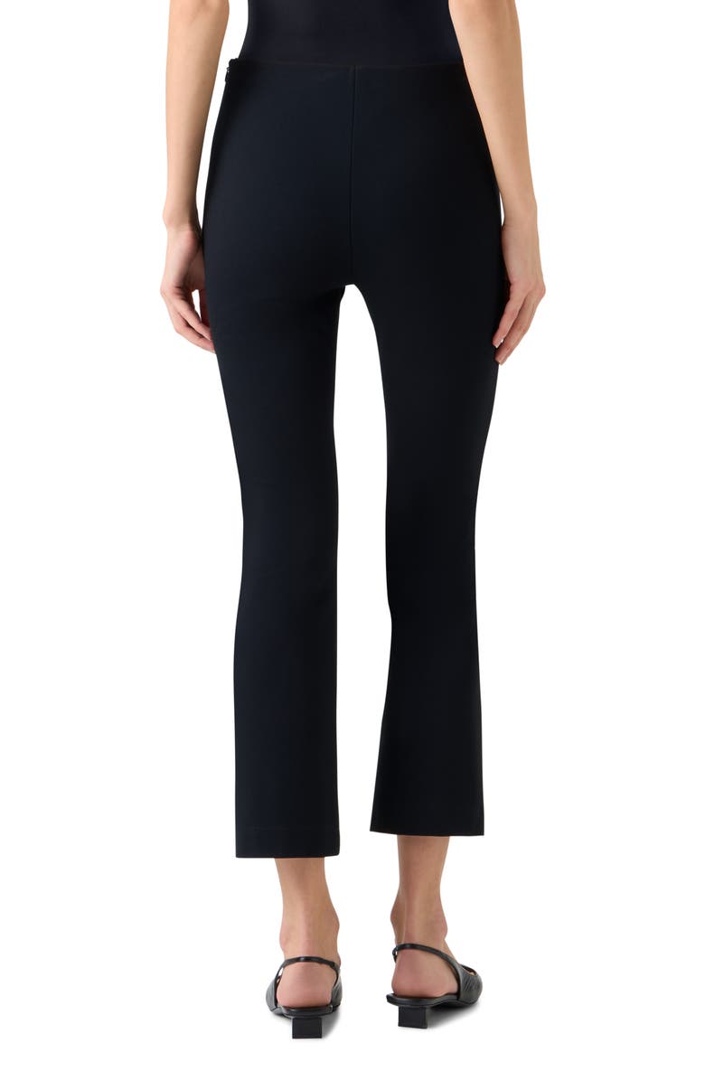 Akris punto Stretch Crepe Crop Pants, Alternate, color, Black