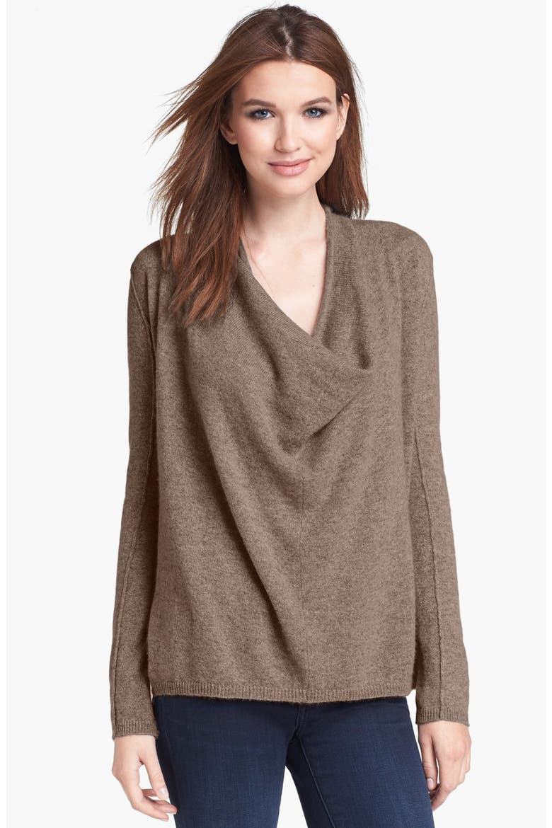 'Crush' Cashmere Sweater, Main, color, LIGHT HEATHER SMOKY TOPAZ
