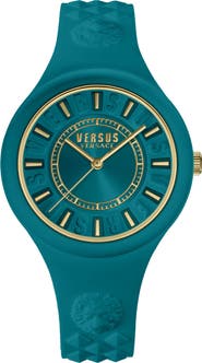 VERSUS Versace Women's Fire Island Sunray Silicone Strap Watch, 39mm