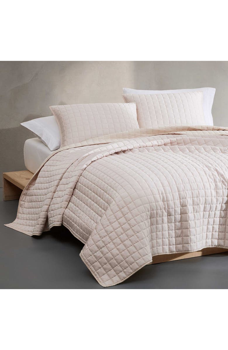 Calvin Klein Signature Quilted Comforter & Shams Set, Alternate, color, Light Pink