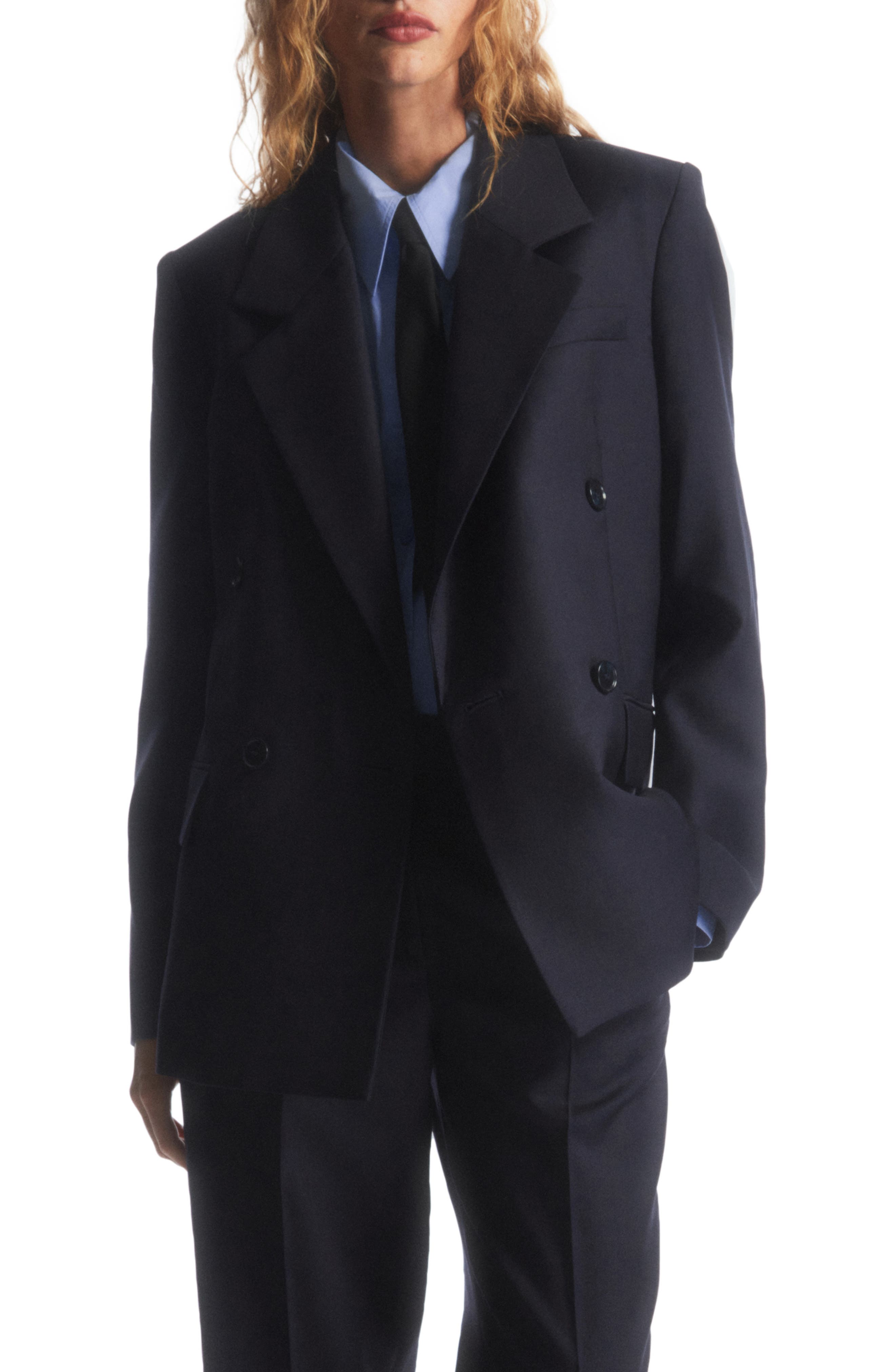 COS Double Breasted Wool Blazer