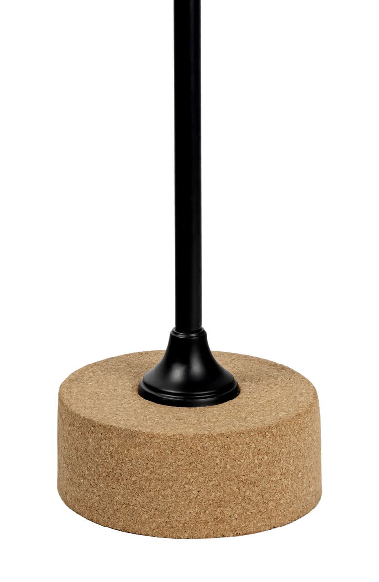 JONATHAN Y Calix Minimalist Round Pedestal End Table, Cork Iron Accent Drink Table for Living Room or Bedroom, Alternate, color, Light Brown