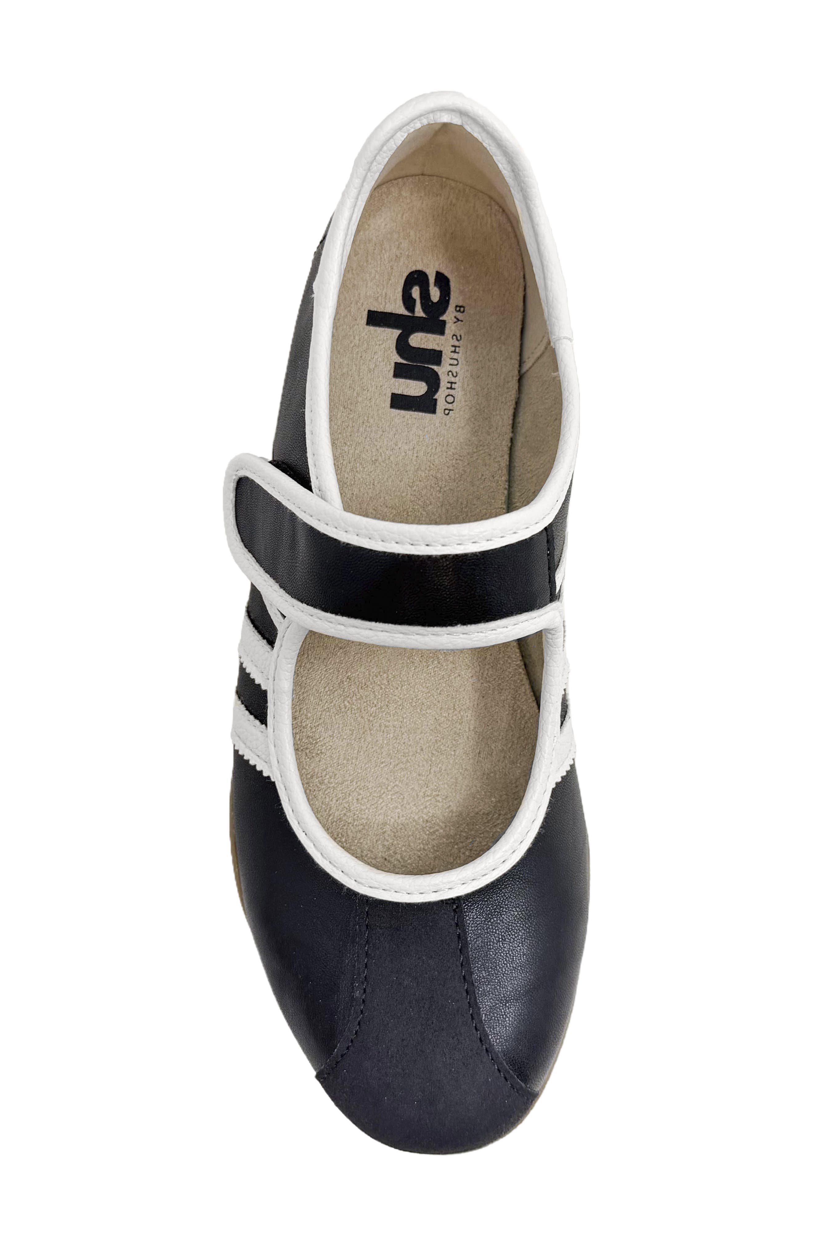 Peyton Faux Leather Mary Jane Sneaker, Alternate, color, BLACK