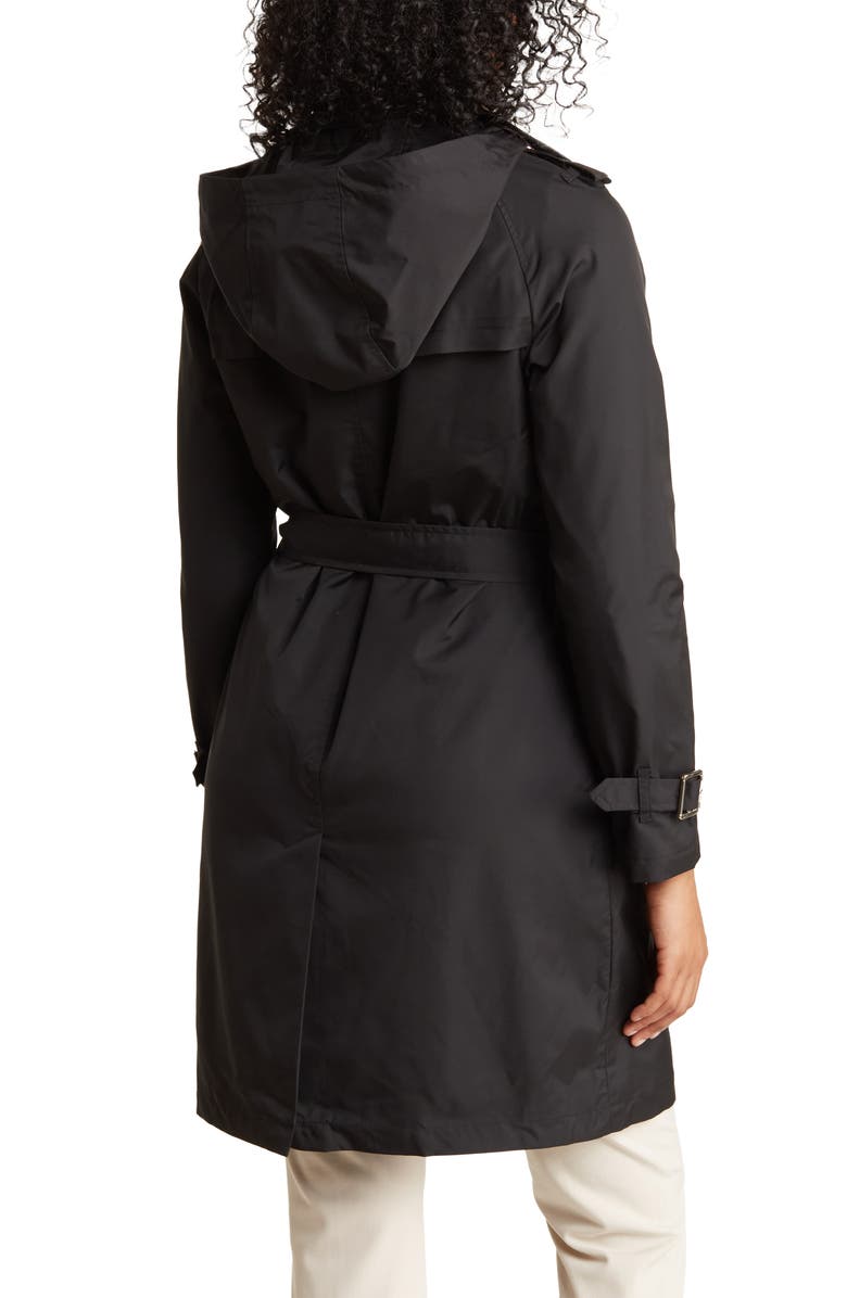 Michael Kors Belted Water Resistant Trench Coat with Removable Hood, Alternate, color, 