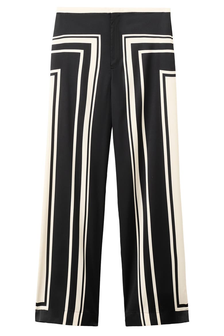 Satin Wide Leg Pants, Alternate, color, BLACK