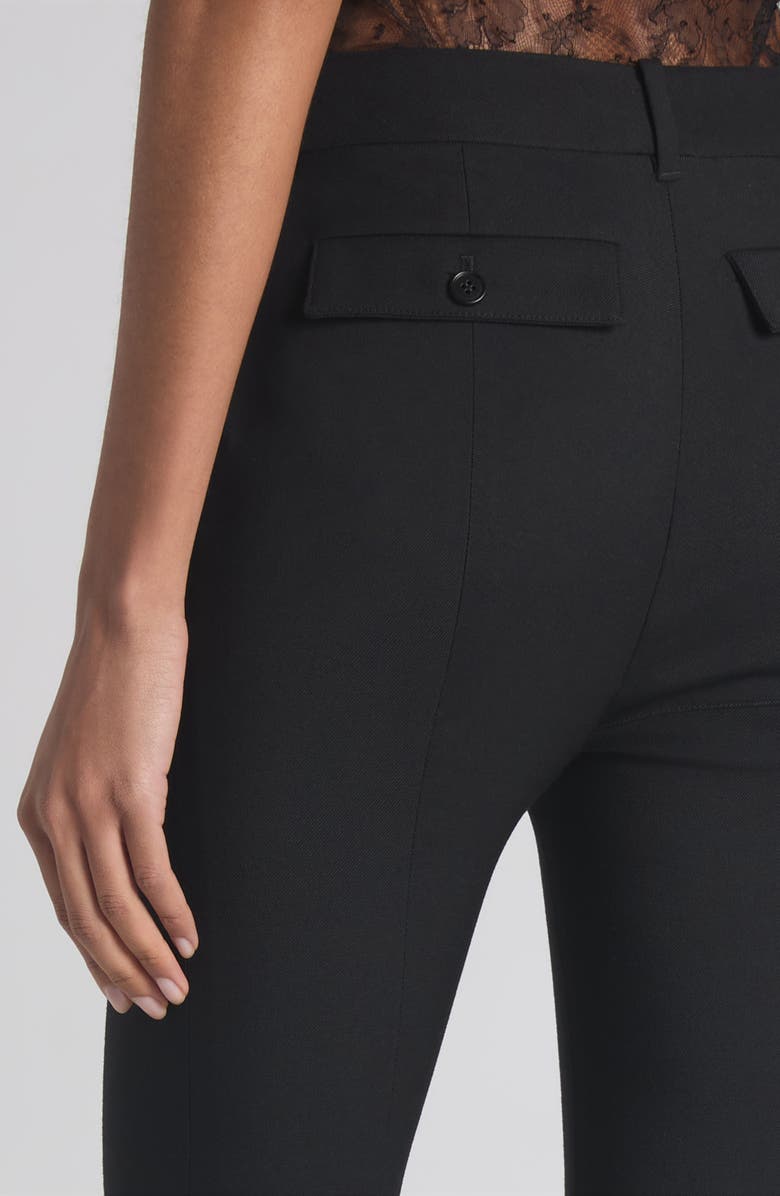 McQueen Wool Stretch Gabardine Skinny Trousers, Alternate, color, Black