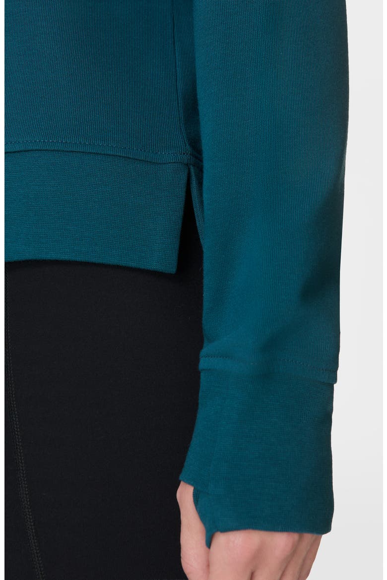 After Class Crop Sweatshirt, Alternate, color, DEEP GREEN
