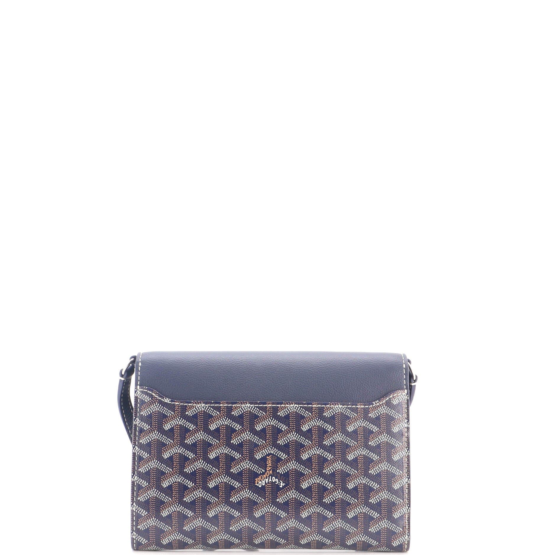 Chypre Wallet on Strap Coated Canvas with Leather, Alternate, color, Blue
