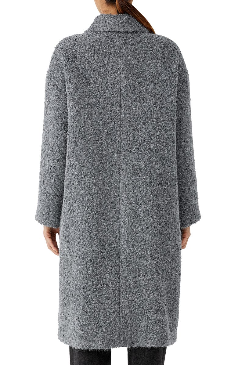 Eileen Fisher Classic Collar Alpaca Blend Bouclé Coat, Alternate, color, 